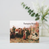 Cartes Pour Fêtes Annuelles Bénédiction d'action de grâce. Art (Debout devant)