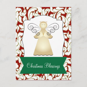Cartes Pour Fêtes Annuelles Bénédiction de Noël avec salutation d'ange