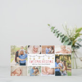 Cartes Pour Fêtes Annuelles Bénédiction de Noël | Collage de photos | (Debout devant)