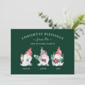 Cartes Pour Fêtes Annuelles Bénédiction de Noël Gnome (Debout devant)