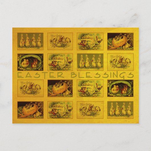 Cartes Pour Fêtes Annuelles Bénédiction de Pâques (Devant)