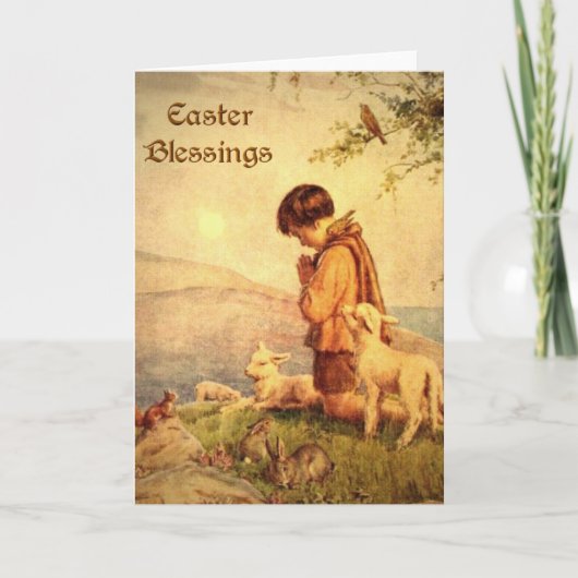 Cartes Pour Fêtes Annuelles Bénédiction de Pâques (Devant)