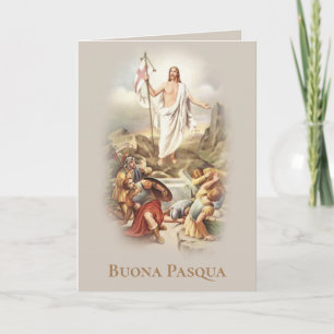 Cartes Pour Fêtes Annuelles Bénédiction de Pâques en Italie Buona Pasqua