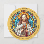 Cartes Pour Fêtes Annuelles Bénédiction de Pâques Jésus Christ Religieux (Devant)