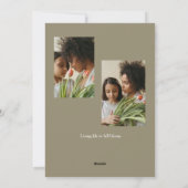 Cartes Pour Fêtes Annuelles Bénédiction de Pâques moderne Script 3 Photo (Dos)