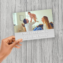 Bénédiction de Pâques Plein Bleed Famille Photo vi