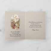 Cartes Pour Fêtes Annuelles Bénédiction de Pâques Résurrection prière de Jésus (Intérieur)
