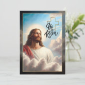 Cartes Pour Fêtes Annuelles Bénédiction de Pâques. Tableau de Jésus-Christ (Debout devant)