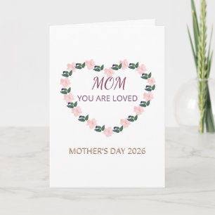 Cartes Pour Fêtes Annuelles Bénédiction du cœur de paeon pour maman