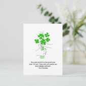 Cartes Pour Fêtes Annuelles Bénédiction irlandaise avec Bouquet de trèfle à qu (Debout devant)