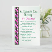 Cartes Pour Fêtes Annuelles Bénédiction irlandaise de la Saint-Patrick pour fi (Debout devant)