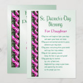 Cartes Pour Fêtes Annuelles Bénédiction irlandaise de la Saint-Patrick pour fi (Devant / Derrière)