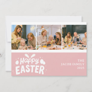 Cartes Pour Fêtes Annuelles Bénédiction moderne élégante Famille de Pâques Tro