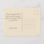 Cartes Pour Fêtes Annuelles 🦚 Bénédiction radiante de Peacock Diwali (Dos)