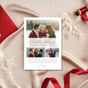 Cartes Pour Fêtes Annuelles Bénédiction religieuse de Noël Élégante Photo de f