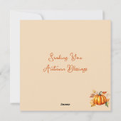 Cartes Pour Fêtes Annuelles Bénédictions d'automne (Dos)