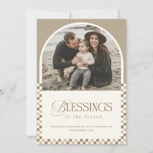 Cartes Pour Fêtes Annuelles Bénédictions de la Saison Photo Religieux Noël