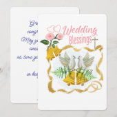 Cartes Pour Fêtes Annuelles Bénédictions de mariage (Devant / Derrière)