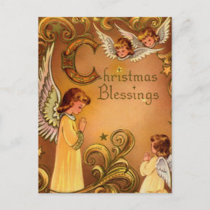 Cartes Pour Fêtes Annuelles Bénédictions de Noël angéliques