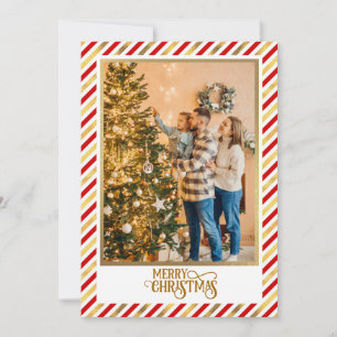 Cartes Pour Fêtes Annuelles Bénédictions de Noël I Photo de famille et écritur