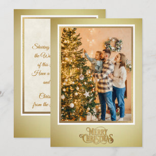 Cartes Pour Fêtes Annuelles Bénédictions de Noël I Photo de famille et écritur