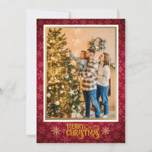 Cartes Pour Fêtes Annuelles Bénédictions de Noël I Photo de famille et écritur