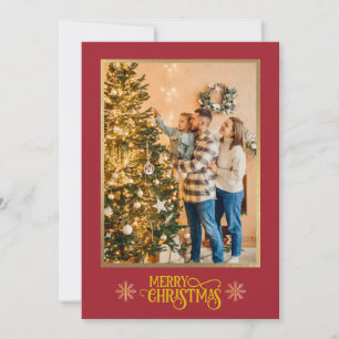 Cartes Pour Fêtes Annuelles Bénédictions de Noël I Photo de famille et écritur