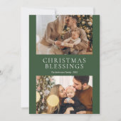 Cartes Pour Fêtes Annuelles Bénédictions de Noël simples (Devant)