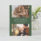 Cartes Pour Fêtes Annuelles Bénédictions de Noël simples (Debout devant)