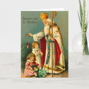 Cartes Pour Fêtes Annuelles Bénédictions de Noël-St. Nikolaas
