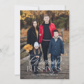 Cartes Pour Fêtes Annuelles Bénédictions de Noël Texte élégant superposition 1 (Devant)