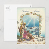 Cartes Pour Fêtes Annuelles Bénédictions de Noël vintage (Devant / Derrière)