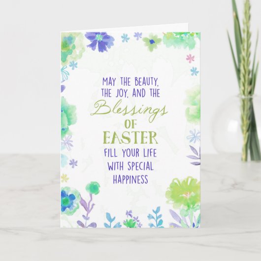 Cartes Pour Fêtes Annuelles Bénédictions de Pâques (Devant)