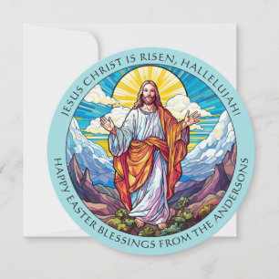Cartes Pour Fêtes Annuelles Bénédictions de Pâques chrétiennes Résurrection de