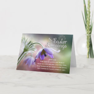 Cartes Pour Fêtes Annuelles Bénédictions de Pâques Dieu si aimé le monde Jean