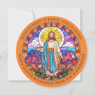 Cartes Pour Fêtes Annuelles Bénédictions de Pâques religieuses Christ est ress