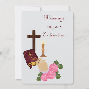 Cartes Pour Fêtes Annuelles Bénédictions pour votre Ordination