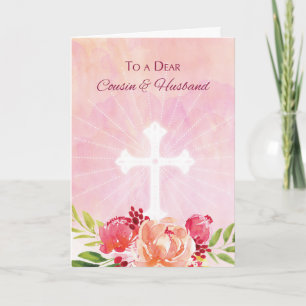 Cartes Pour Fêtes Annuelles Bénédictions religieuses de Pâques de cousin et de