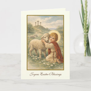Cartes Pour Fêtes Annuelles Bénédictions religieuses de Pâques vintage