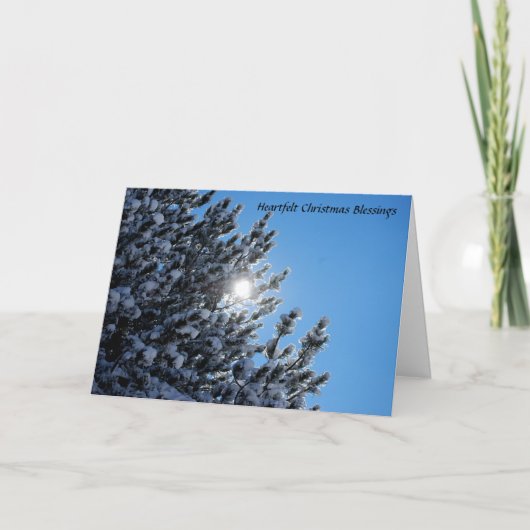 Cartes Pour Fêtes Annuelles Bénédictions sincères de Noël (Devant)