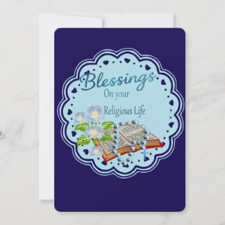 Cartes Pour Fêtes Annuelles Bénédictions sur votre vie religieuse.