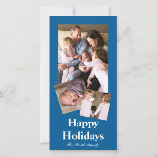 Cartes Pour Fêtes Annuelles Beneficently Influential Blue Color Customizable