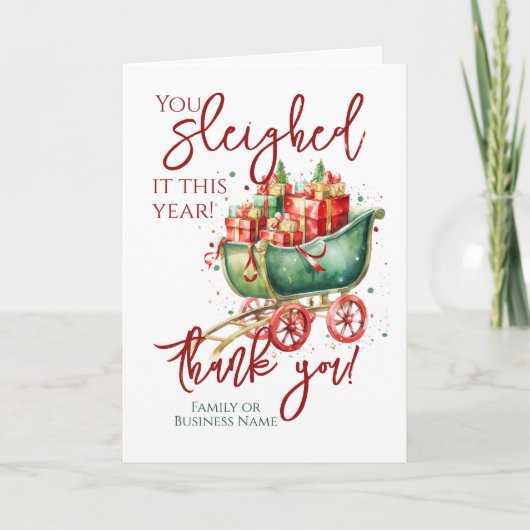 Cartes Pour Fêtes Annuelles Bénévole du Merci de Noël (Devant)