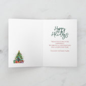 Cartes Pour Fêtes Annuelles Bénévole du Merci de Noël (Intérieur)