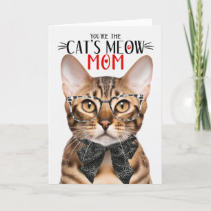 Cartes Pour Fêtes Annuelles Bengale Chat pour maman d'animaux de compagnie pou