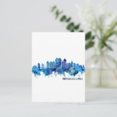 Cartes Pour Fêtes Annuelles Bengaluru Karnataka Skyline Blue (Debout devant)