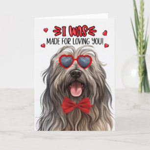 Cartes Pour Fêtes Annuelles Bergamasco Chien fait pour vous aimer Valentine