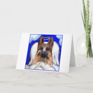 Cartes Pour Fêtes Annuelles Berger Allemand ANGE PETIT