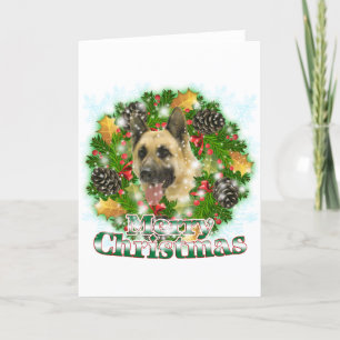 Cartes Pour Fêtes Annuelles Berger allemand de Joyeux Noël