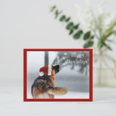 Cartes Pour Fêtes Annuelles Berger allemand de vacances (Debout devant)